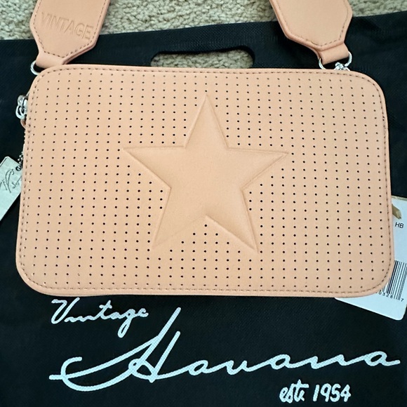 NWT Vintage Havana Embossed Star Perforated Crossbody bag - Picture 2 of 5